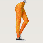 Oranje pompoen Glitter Pattern Halloween Leggings (Rechts)