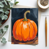 Oranje pompoen Halloween Thanksgiving Feestdagenkaart