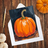 Oranje pompoen Halloween Thanksgiving Feestdagenkaart