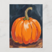 Oranje pompoen Halloween Thanksgiving Feestdagenkaart (Voorkant)