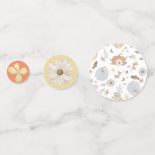 Oranje Pompoen Herfst Baby shower Tabel Confetti (Achterkanten)