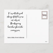 Oranje pompoen Herfst Maple Acorn Happy Thanksgivi Feestdagenkaart (Achterkant)