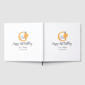 Oranje pompoen herfst Verjaardag 21e Grijze Pastel Gastenboek (Volledig)