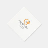 Oranje pompoen herfst Verjaardag 21e Grijze Pastel Servet (Hoek)