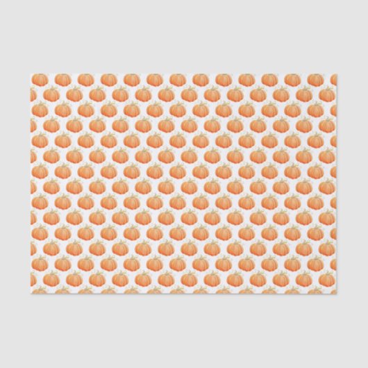 Oranje pompoen herfst waterverf tissuepapier (Voorkant)