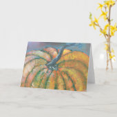 Oranje Pompoen Kaart (Gele Bloem)