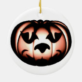 Oranje Pompoen Keramisch Ornament (Achterkant)
