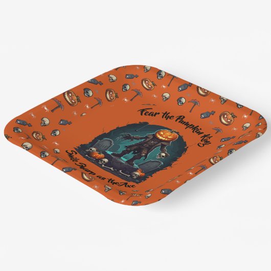 🎃 Oranje pompoen King Halloween Bord 🧡 (Gebogen)