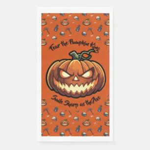 🎃 Oranje pompoen King Halloween servet 🧡