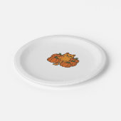 Oranje pompoen Kitty Cat Magic Oversized T-shirt Papieren Bordje (Gekanteld)