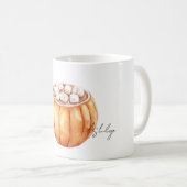Oranje Pompoen Kom Soep Koffiemok (Voorkant rechts)
