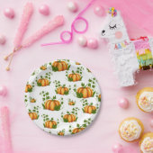 Oranje Pompoen Landelijke Verjaardagsfeest Papieren Bordje (Feest)