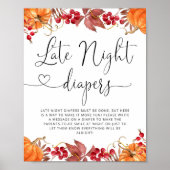 Oranje pompoen Late night diapers game Poster (Voorkant)
