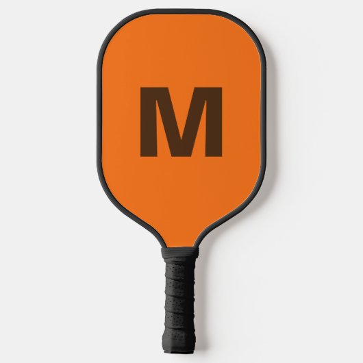 Oranje pompoen Monogram zwart Deep Red Pickleball Paddle (Achterkant)