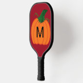 Oranje pompoen Monogram zwart Deep Red Pickleball Paddle (Links)