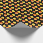 Oranje pompoen: naadloze Waterverf. Cadeaupapier (Hoek)