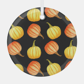 Oranje pompoen: naadloze Waterverf. Glas Ornament