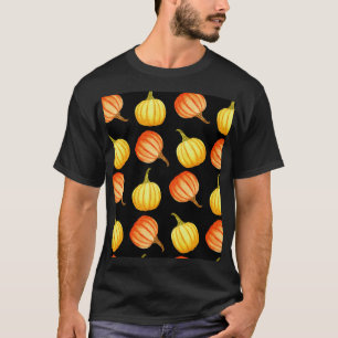 Oranje pompoen: naadloze Waterverf. T-shirt