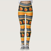 Oranje pompoen op trilling leggings (Voorkant)