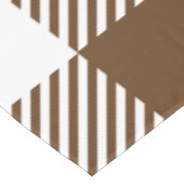 Oranje pompoen op White Brown Checkered Pattern Tafelkleed (Gekanteld)