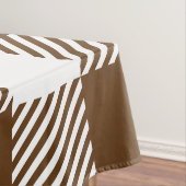 Oranje pompoen op White Brown Checkered Pattern Tafelkleed (Voorbeeld)