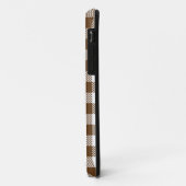 Oranje pompoen op wit bruin geruit patroon Case-Mate iPhone case (Achterkant/links)