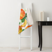 Oranje pompoen op witte achtergrond. Naadloze vlek Sherpa Deken (In situ)