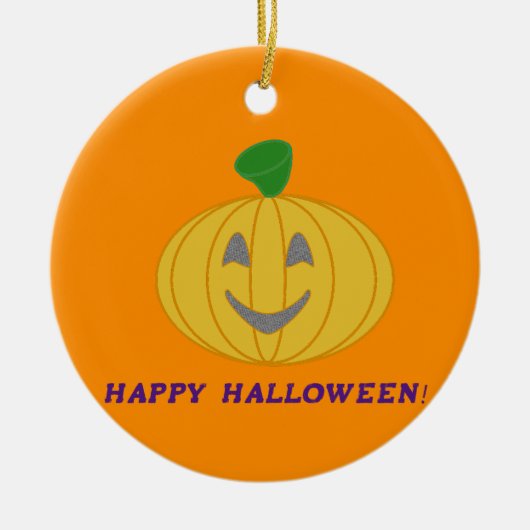 Oranje pompoen Ornament (Voorkant)