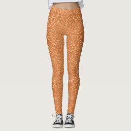 Oranje Pompoen Patroon Herfst Autumn Halloween Fee Leggings