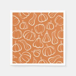 Oranje Pompoen Patroon Herfst Autumn Halloween Fee Servet