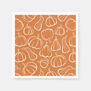 Oranje Pompoen Patroon Herfst Autumn Halloween Fee Servet