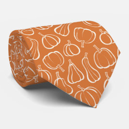 Oranje Pompoen Patroon Herfst Autumn Halloween Fee Stropdas