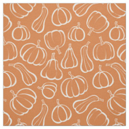 Oranje Pompoen Patroon Herfst Autumn Halloween Stof