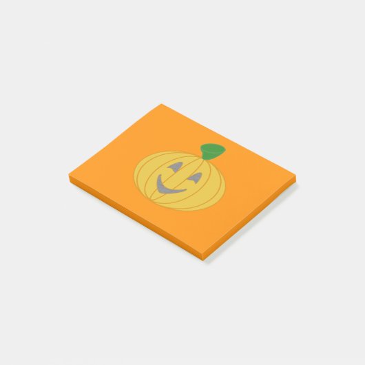 Oranje pompoen post-it® notes (Schuin)