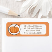 Oranje Pompoen Retouradreslabels Etiket (Insitu)