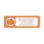 Oranje Pompoen Retouradreslabels Etiket (Voorkant)