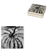 Oranje pompoen rubberstempel (Gestempeld)