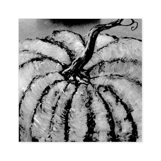 Oranje pompoen rubberstempel (Afrduk)