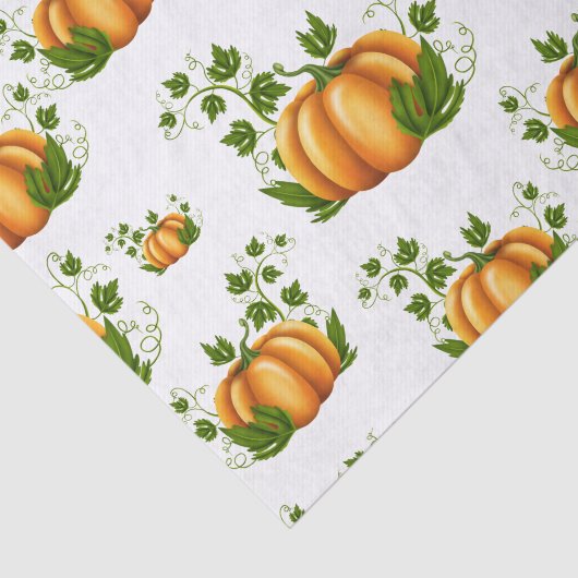 Oranje pompoen rustiek land verjaardagsfeestje tissuepapier (Detail)