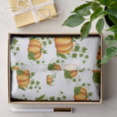 Oranje pompoen rustiek land verjaardagsfeestje tissuepapier (Geschenk)