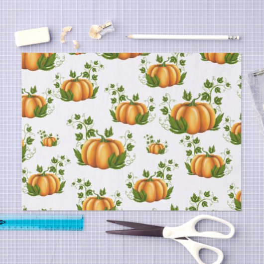 Oranje pompoen rustiek land verjaardagsfeestje tissuepapier (Craft)