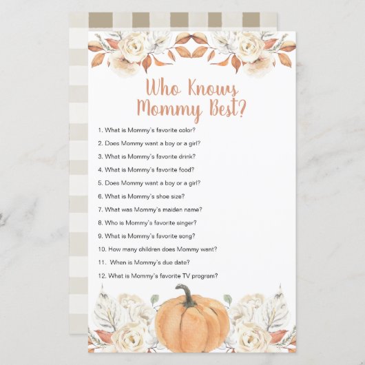 Oranje pompoen rustieke bloemen die mama het beste (Voorkant / Achterkant)