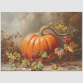  Oranje Pompoen Schilderij Decoupage Tissuepapier (Voorkant)