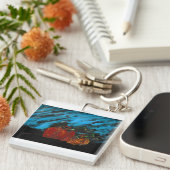 Oranje pompoen sleutelhanger (Voorkant Rechts)