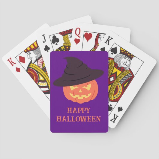 Oranje pompoen speelkaarten – Retro Deck (Achterkant)
