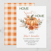 Oranje pompoen Sweet Home Boho Housewarming Party Kaart (Voorkant / Achterkant)