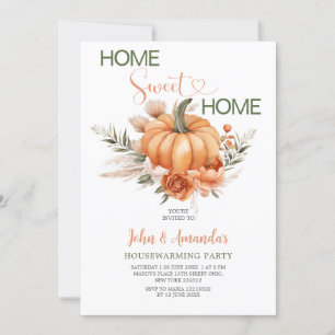 Oranje pompoen Sweet Home Boho Housewarming Party Kaart