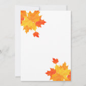 Oranje pompoen Thanksgiving Bindflora Kaart (Achterkant)