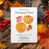 Oranje pompoen Thanksgiving Bindflora Kaart