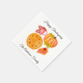 Oranje pompoen Thanksgiving Friendsgiving Dinner Servet (Hoek)